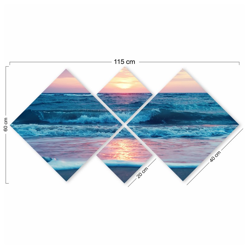 Decorative MDF Painting (4 Pieces) 4MDF1067702498 Multicolor