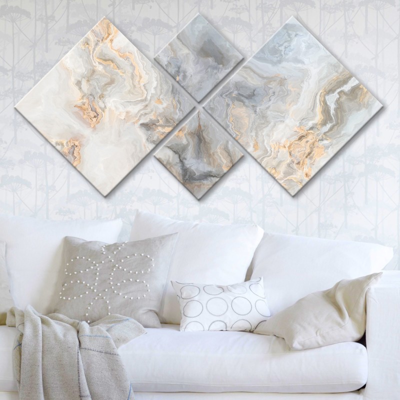 Decorative MDF Painting (4 Pieces) 4MDF1188290827 Multicolor