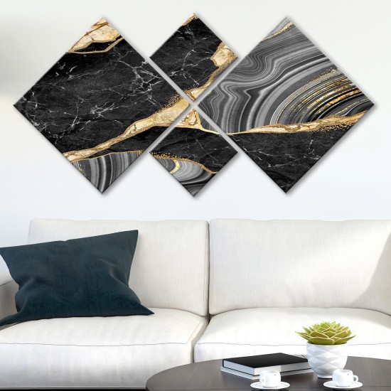 Decorative MDF Painting (4 Pieces) 4MDF1780599593 Multicolor Decorative MDF Painting (4 Pieces) 4MDF1780599593 Multicolor
