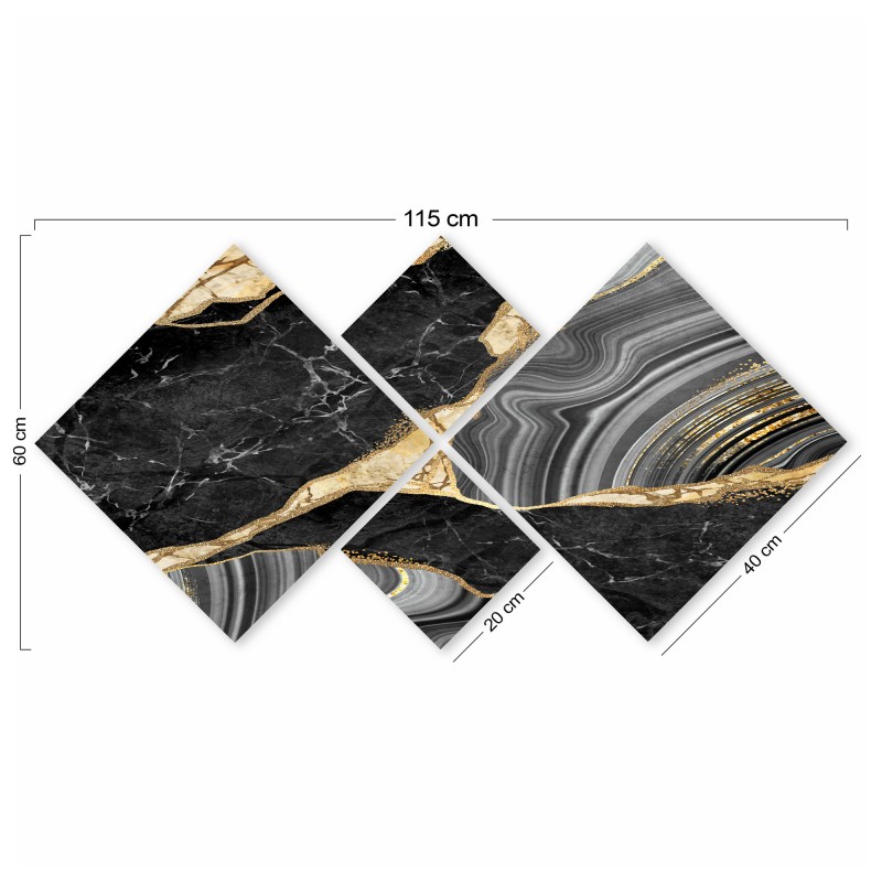 Decorative MDF Painting (4 Pieces) 4MDF1780599593 Multicolor