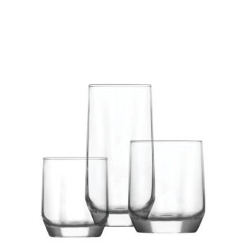 Glass Set (18 Pieces) LV-DIAS1 INT Transparent