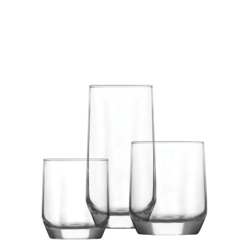 Glass Set (18 Pieces) LV-DIAS1 INT Transparent
