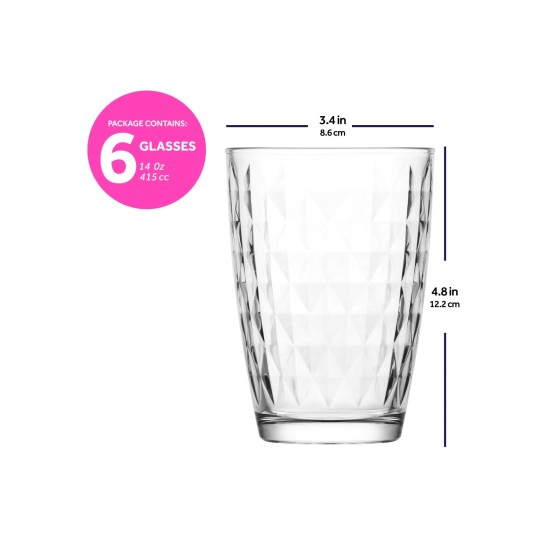 Hermia Glass Set (6 Pieces) LV-ART256F Transparent