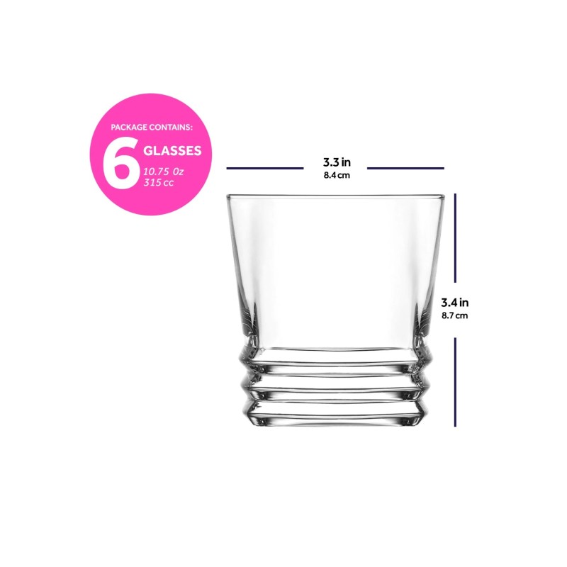 Hermia Glass Set (6 Pieces) LV-ELG360F Transparent