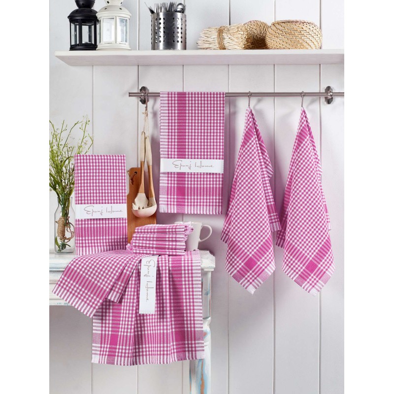Wash Towel Set (10 Pieces) Pötikareli - Pink Pink