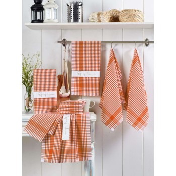 Wash Towel Set (10 Pieces) Pötikareli - Orange Orange