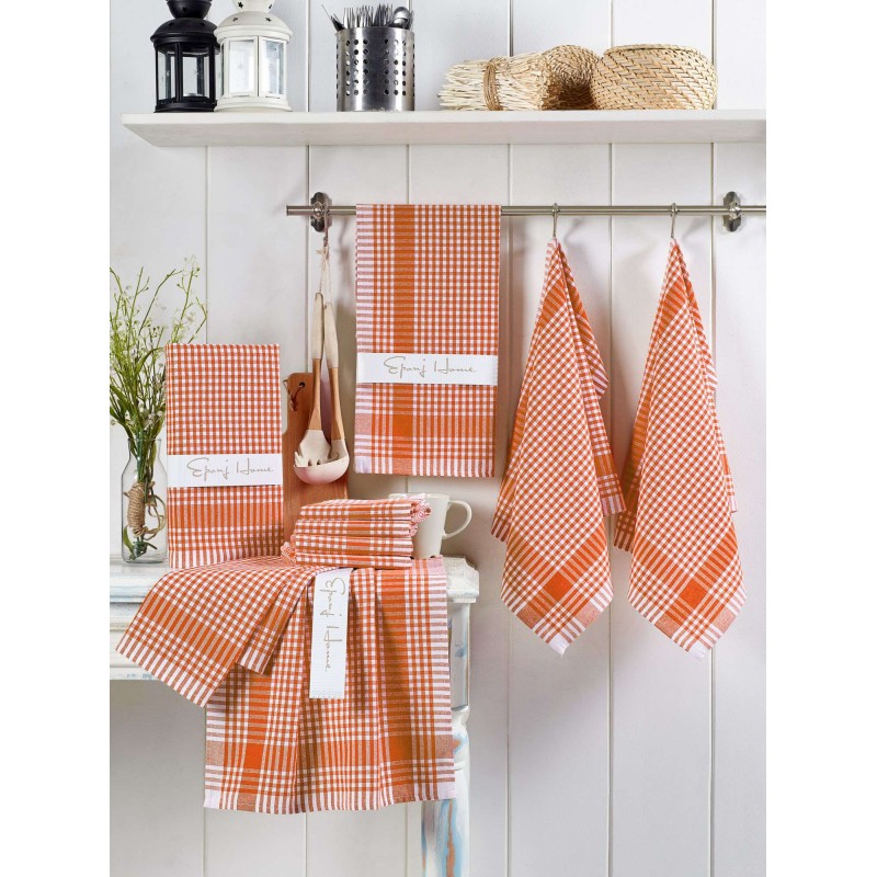 Wash Towel Set (10 Pieces) Pötikareli - Orange Orange