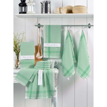 Wash Towel Set (10 Pieces) Pötikareli - Green Green
