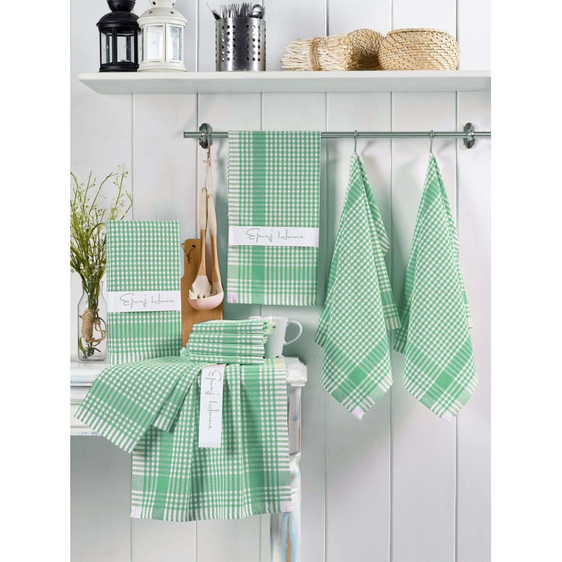 Wash Towel Set (10 Pieces) Pötikareli - Green Green