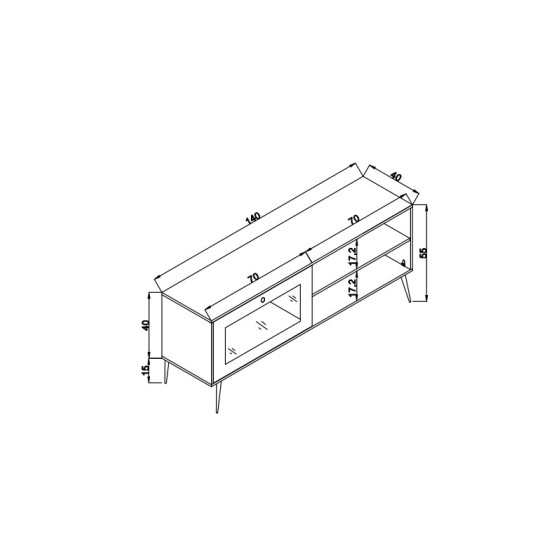 TV Stand Hazeran 140 Oak