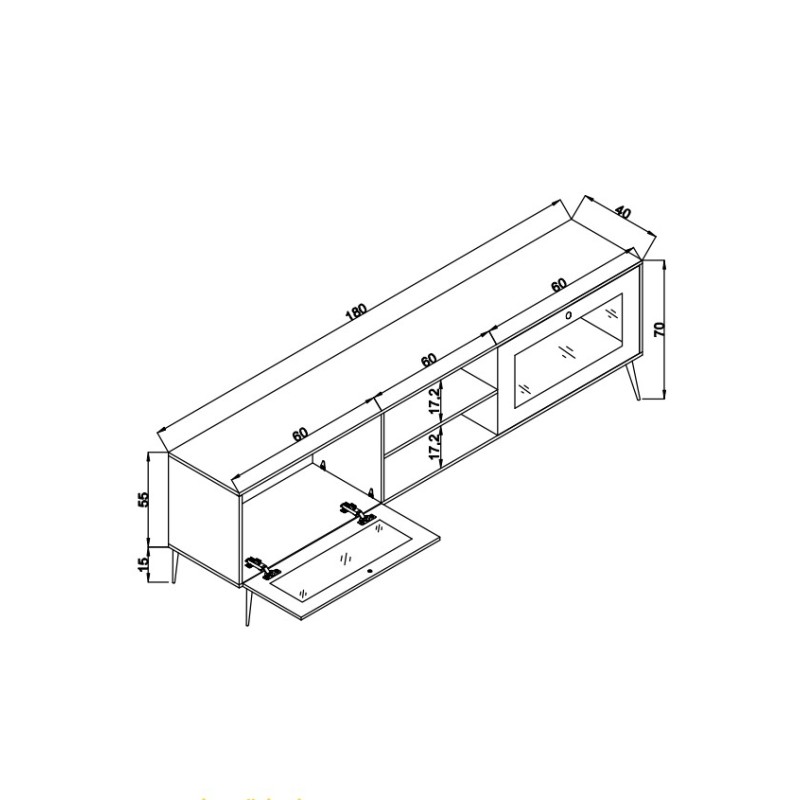 TV Stand Hazeran 180 Oak