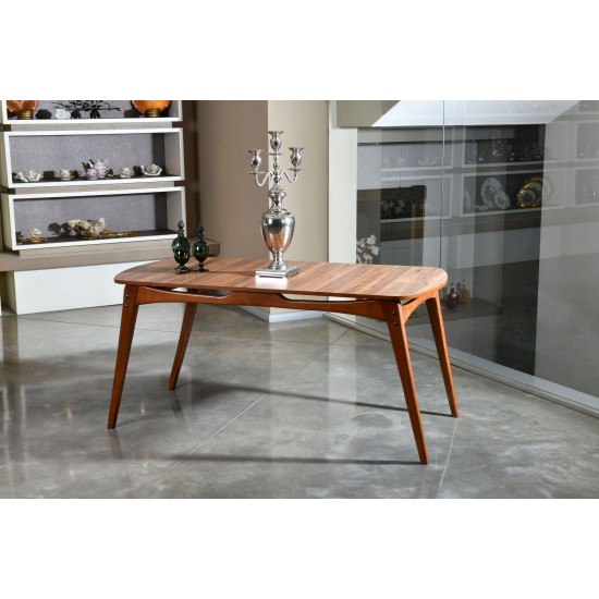 Dining Table Touch - Wooden Walnut Dining Table Touch - Wooden Walnut