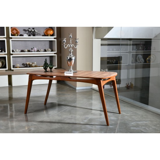 Dining Table Touch - Wooden Walnut Dining Table Touch - Wooden Walnut