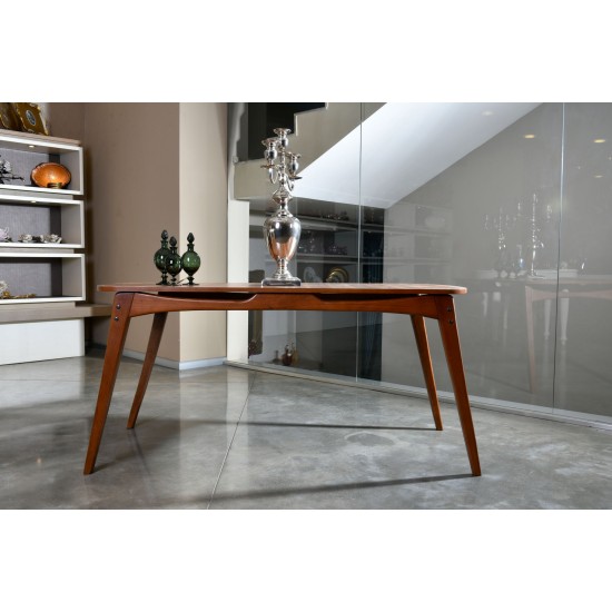Dining Table Touch - Wooden Walnut Dining Table Touch - Wooden Walnut