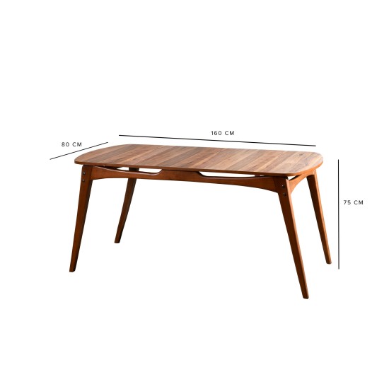 Dining Table Touch - Wooden Walnut Dining Table Touch - Wooden Walnut