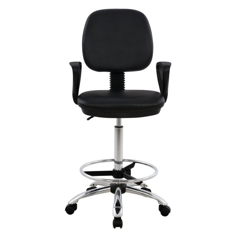 ΚΑΡΕΚΛΑ ΓΡΑΦΕΙΟΥ VEGAR HM1042.01 ΥΠΕΡΥΨΩΜΕΝΗ-ΠΕΡΙΜΕΤΡΙΚΟ ΥΠΟΠΟΔΙΟ-ΜΑΥΡΗ 56,5x60x136Yεκ