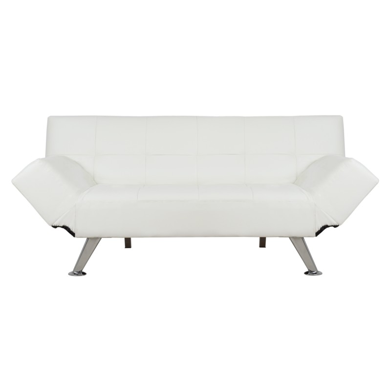 ΚΑΝΑΠΕΣ ΚΡΕΒΑΤΙ HM3001.01 THOM ΜΕ ΑΝΑΔΙΠΛΟΥΜΕΝΑ ΜΠΡΑΤΣΑ ΛΕΥΚΟ PU 189x93x82Υεκ.