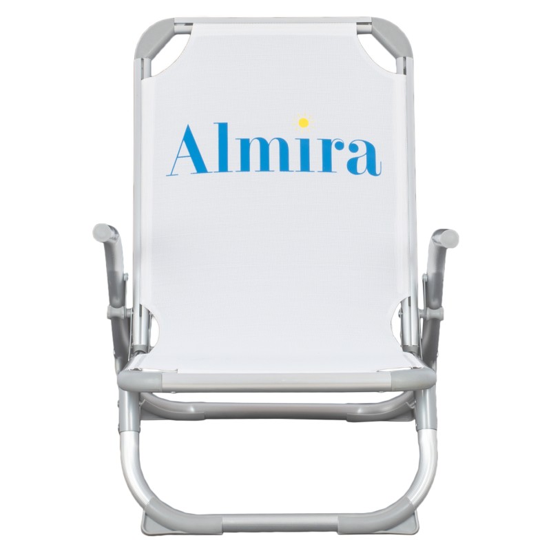 ΚΑΡΕΚΛΑΚΙ ΠΑΡΑΛΙΑΣ ΑΛΟΥΜINIOY ΒΑΡ.ΤΥΠΟΥ ΨΗΛΗ ΠΛΑΤΗ ALMIRA HM5053.03 ΛΕΥΚΟ 55x71x66Υεκ