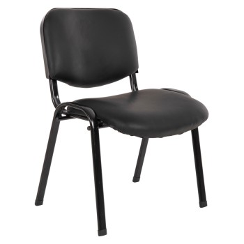 ΚΑΡΕΚΛΑ JANISHA HM1010.01 ΜΕ ΔΕΡΜΑΤΙΝΗ PU ΜΑΥΡΟ 53,5x59x77 εκ.