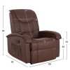 ΠΟΛΥΘΡΟΝΑ RELAX ΜΕ ΜΗΧΑΝΙΣΜΟ MASSAGE ROCCA HM0026.03 PU ΚΑΦΕ ΣΚΟΥΡΟ 80x96x97 εκ.
