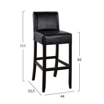 ΣΚΑΜΠΩ ΜΠΑΡ ΟΞΙΑ ΜΕ ΠΛΑΤΗ ΜΕ PVC ΚΑΦΕ RODOS VEGGE HM299 44x52,5x111 εκ.