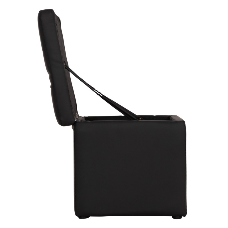 ΣΚΑΜΠΩ ΜΕ ΑΠΟΘΗΚΕΥΤΙΚΟ ΧΩΡΟ PU ΜΑΥΡΟ CUBE HM224.01 38x38x36.5Υεκ.