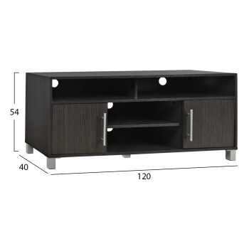 ΕΠΙΠΛΟ ΤΗΛΕΟΡΑΣΗΣ ΜΕΛΑΜΙΝΗΣ DANNA HM2202.01 ZEBRANO 120x40x54 εκ.