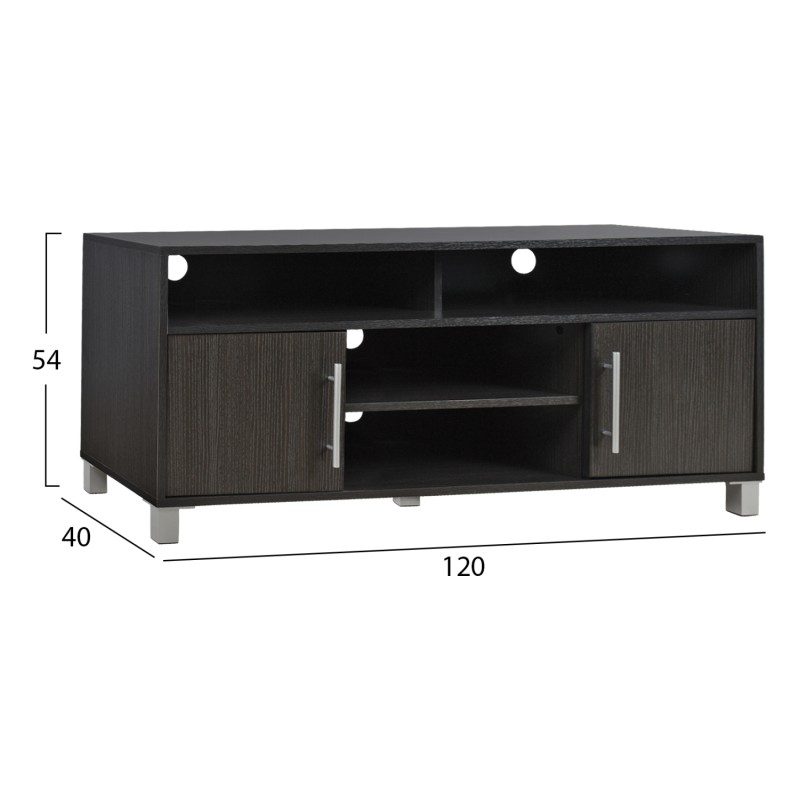 ΕΠΙΠΛΟ ΤΗΛΕΟΡΑΣΗΣ ΜΕΛΑΜΙΝΗΣ DANNA HM2202.01 ZEBRANO 120x40x54 εκ.