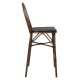 ΣΚΑΜΠΟ ΑΛΟΥΜΙΝΙΟΥ AZARIA HM5059 BAMBOO LOOK ΚΑΦΕ ΜΕ TEXTLINE 44x52x115Υεκ