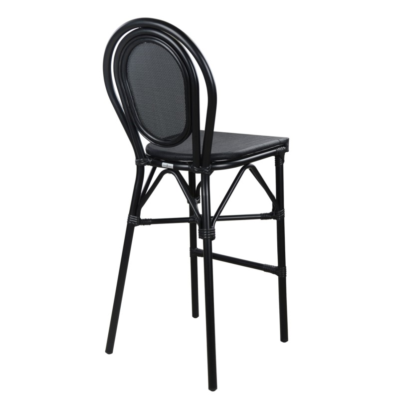 ΣΚΑΜΠΟ ΑΛΟΥΜΙΝΙΟΥ AZARIA HM5060 BAMBOO LOOK ΜΑΥΡΟ ΜΕ TEXTLINE 44x52x115Υεκ.