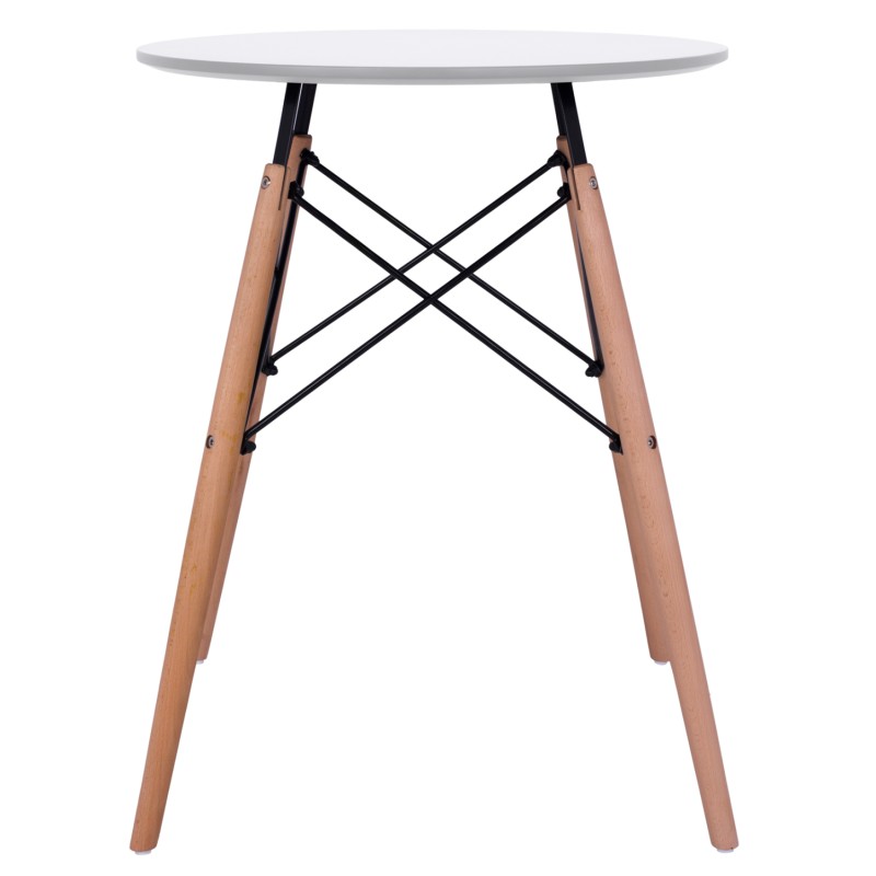 ΤΡΑΠΕΖΙ MINIMAL ΣΤΡΟΓΓΥΛΟ HM0060.01 ΛΕΥΚΟ ΧΡΩΜΑ MDF-ΠΟΔΙΑ ΟΞΙΑΣ ΦΥΣΙΚΟ Φ60Χ72Υεκ.