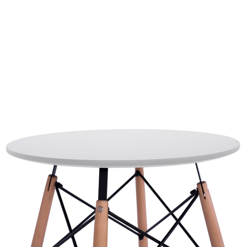 ΤΡΑΠΕΖΙ MINIMAL ΣΤΡΟΓΓΥΛΟ HM0060.01 ΛΕΥΚΟ ΧΡΩΜΑ MDF-ΠΟΔΙΑ ΟΞΙΑΣ ΦΥΣΙΚΟ Φ60Χ72Υεκ.