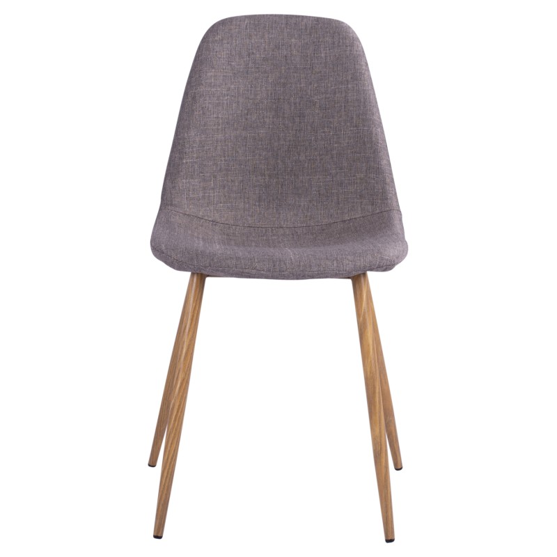 ΚΑΡΕΚΛΑ LEONARDO HM00100.03 ΜΕ ΜΕΤΑΛΛΙΚΑ ΠΟΔΙΑ & ΥΦΑΣΜΑ ΚΑΦΕ 44x55x85Υεκ.