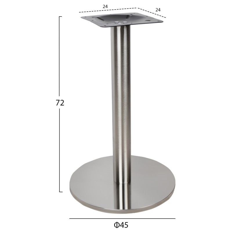 ΒΑΣΗ INOX Φ45x72Υ εκ.ΥΨΟΣ HM419
