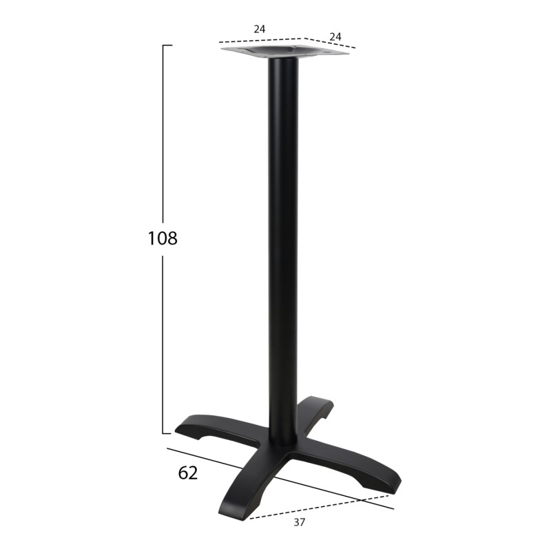 ΒΑΣΗ ΜΑΝΤΕΜΙ ΜΠΑΡ ΜΑΥΡΗ 62Χ62X108εκ. HM417