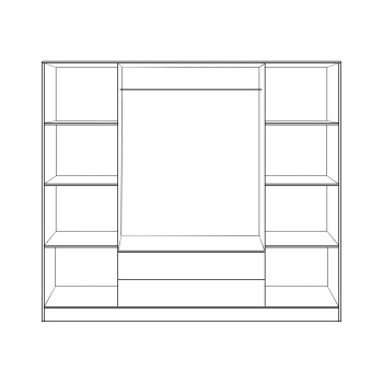 ΝΤΟΥΛΑΠΑ 4ΦΥΛΛΗ ΜΕ 2 ΣΥΡΤΑΡΙΑ AZALEA 200Χ56Χ180Υεκ. HM353.02 SONAMA