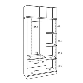 ΝΤΟΥΛΑΠΑ 3ΦΥΛΛΗ ME ΠΑΤΑΡΙ Κ 2 ΣΥΡΤΑΡΙΑ ZEBRANO 90Χ42Χ241εκ. HM11223.01
