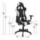 ΚΑΡΕΚΛΑ ΓΡΑΦΕΙΟΥ GAMING HM1062.04 SPEED ΜΑΥΡΟ ΛΕΥΚΟ PU 68,5x71,5x133,5 cm ΚΑΡΕΚΛΑ ΓΡΑΦΕΙΟΥ GAMING HM1062.04 SPEED ΜΑΥΡΟ ΛΕΥΚΟ PU 68,5x71,5x133,5 cm