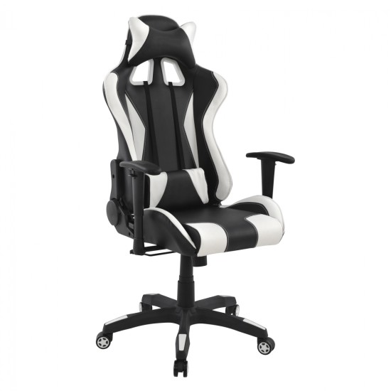 ΚΑΡΕΚΛΑ ΓΡΑΦΕΙΟΥ GAMING HM1062.04 SPEED ΜΑΥΡΟ ΛΕΥΚΟ PU 68,5x71,5x133,5 cm ΚΑΡΕΚΛΑ ΓΡΑΦΕΙΟΥ GAMING HM1062.04 SPEED ΜΑΥΡΟ ΛΕΥΚΟ PU 68,5x71,5x133,5 cm