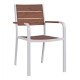 ΠΟΛΥΘΡΟΝΑ ΑΛΟΥΜΙΝΙΟΥ SAGA ΛΕΥΚΗ ΜΕ POLYWOOD HM5127.01 55x56x85Υ εκ.