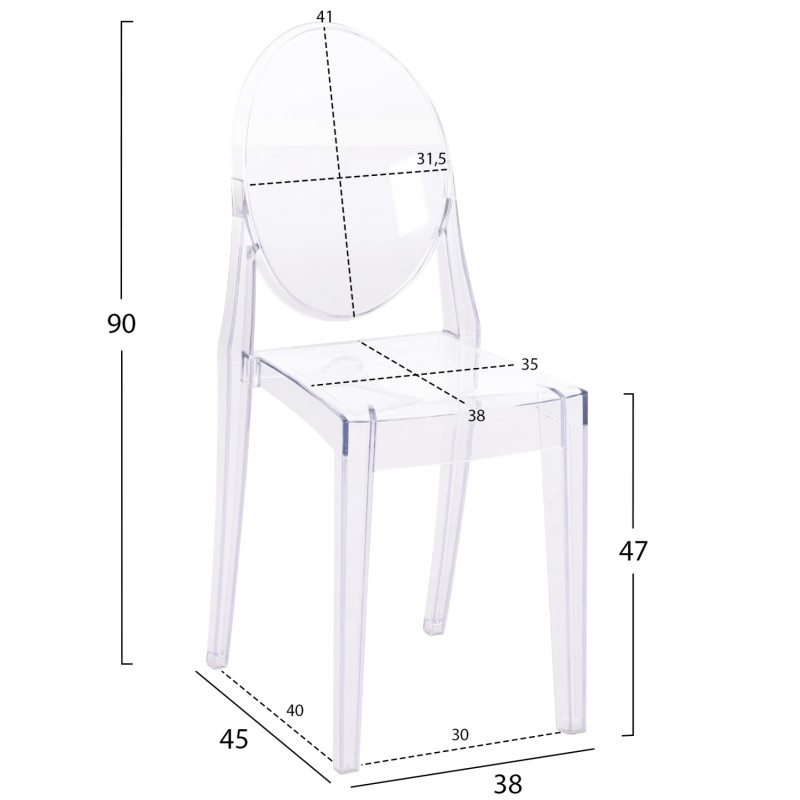 ΚΑΡEΚΛΑ ΤΡΑΠΕΖΑΡΙΑΣ ΑΚΡΥΛΙΚΗ ARAMIS HM0170 ΔΙΑΦΑΝΗ 34.5x50x90Υεκ.