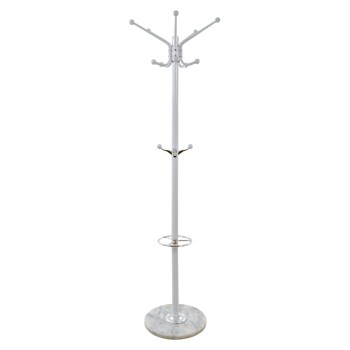 ΚΑΛΟΓΕΡΟΣ ΜΕΤΑΛΛΙΚΟΣ INES HM0039.02 ΠΕΡΙΣΤΡΕΦΟΜΕΝΟΣ ΛΕΥΚΟΣ ΜΕ ΜΑΡΜΑΡΟ φ.37x170 εκ.