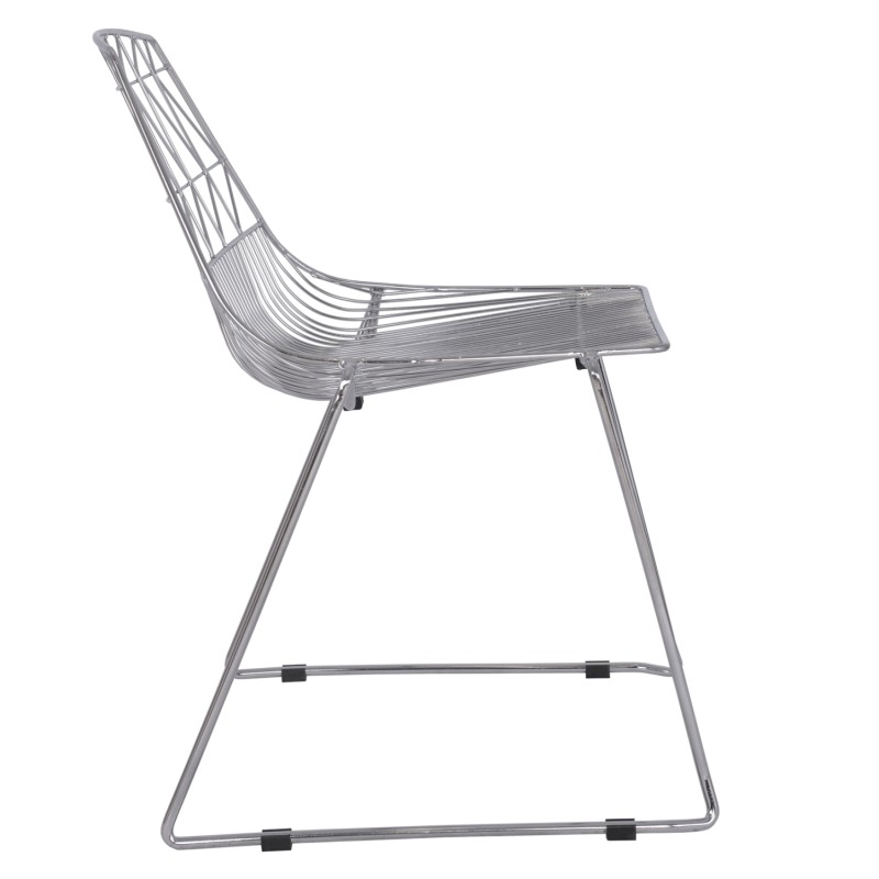 ΚΑΡΕΚΛΑ ΜΕΤΑΛΛΙΚΗ ΑΣΗΜΙ ICARUS HM8010.10 54x57x79cm