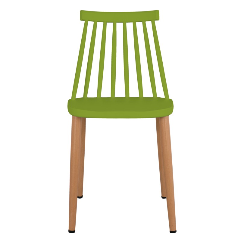 ΚΑΡΕΚΛΑ ΤΡΑΠΕΖΑΡΙΑΣ HM8052.08 VANESSA ΠΡΑΣΙΝΗ ΜΕ ΜΕΤΑΛΛΙΚΑ ΠΟΔΙΑ 42,5x47x81,5 εκ.