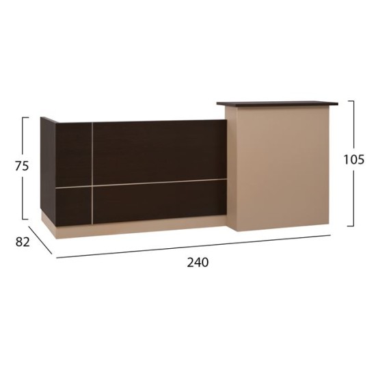 ΓΡΑΦΕΙΟ ΥΠΟΔΟΧΗΣ DALTON 240X82 WENGE ΜΠΕΖ HM2068.01 240x82x105cm ΓΡΑΦΕΙΟ ΥΠΟΔΟΧΗΣ DALTON HM2068.01 ΜΕΛΑΜΙΝΗ ΣΕ WENGE-ΜΠΕΖ 240x80x106Υεκ.