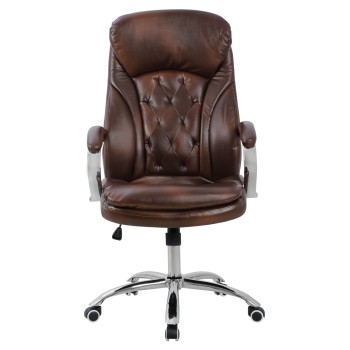 ΚΑΡΕΚΛΑ ΓΡΑΦΕΙΟΥ LANISHA HM1099.09 ΚΑΦΕ 65x73x125cm