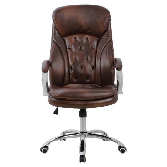 ΚΑΡΕΚΛΑ ΓΡΑΦΕΙΟΥ LANISHA HM1099.09 ΚΑΦΕ 65x73x125cm ΚΑΡΕΚΛΑ ΓΡΑΦΕΙΟΥ LANISHA HM1099.09 ΚΑΦΕ 65x73x125cm