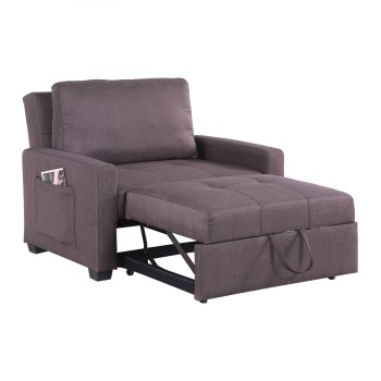 ΠΟΛΥΘΡΟΝΑ-ΚΡΕΒΑΤΙ KANNA HM3083.01 ΚΑΦΕ ΥΦΑΣΜΑ 112x96x85Υεκ.