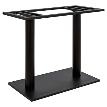 ΒΑΣΗ ΜΕΤΑΛΛΙΚΗ ΔΙΠΛΗ ΜΑΥΡΗ 80Χ40Χ72Υεκ. ΜΕ ΡΕΓΟΥΛΑΤΟΡΟΥΣ HM435