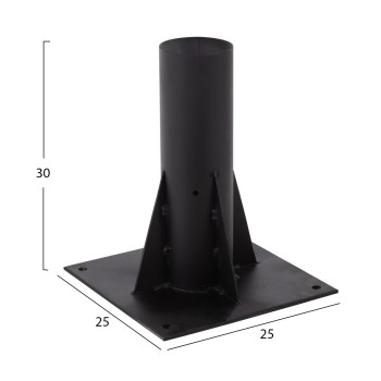 ΜΑΥΡΗ ΒΑΣΗ ΟΜΠΡΕΛΑΣ ΨΑΘΙΝΗΣ ΤΕΤΡΑΓΩΝΗ HM5656 25x25x30Υ εκ. ΒΑΡΈΩΣ ΤΥΠΟΥ